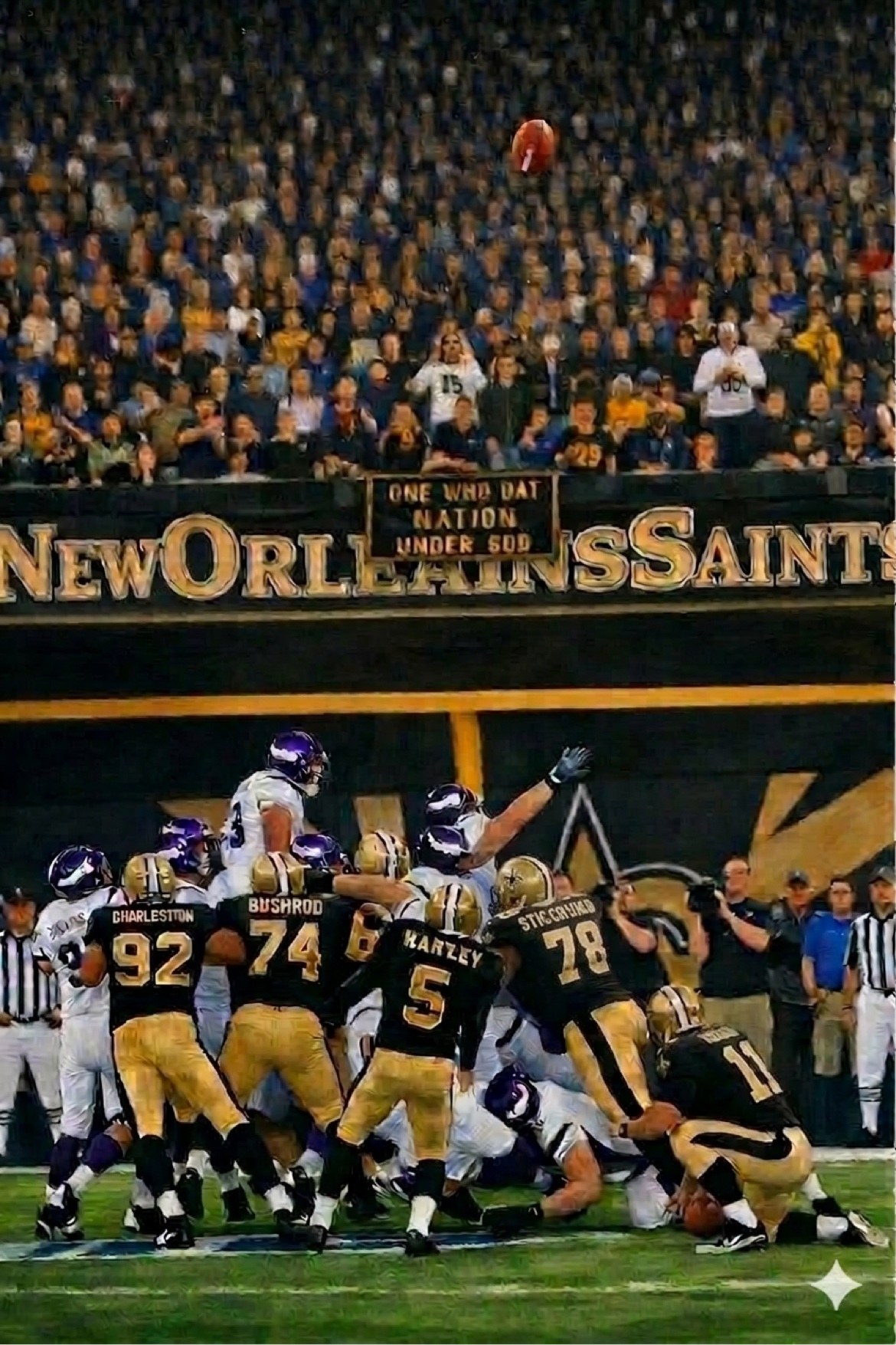 Art to AI version for NFC Championship — Vikings, artwork by Gerard Caulfield
