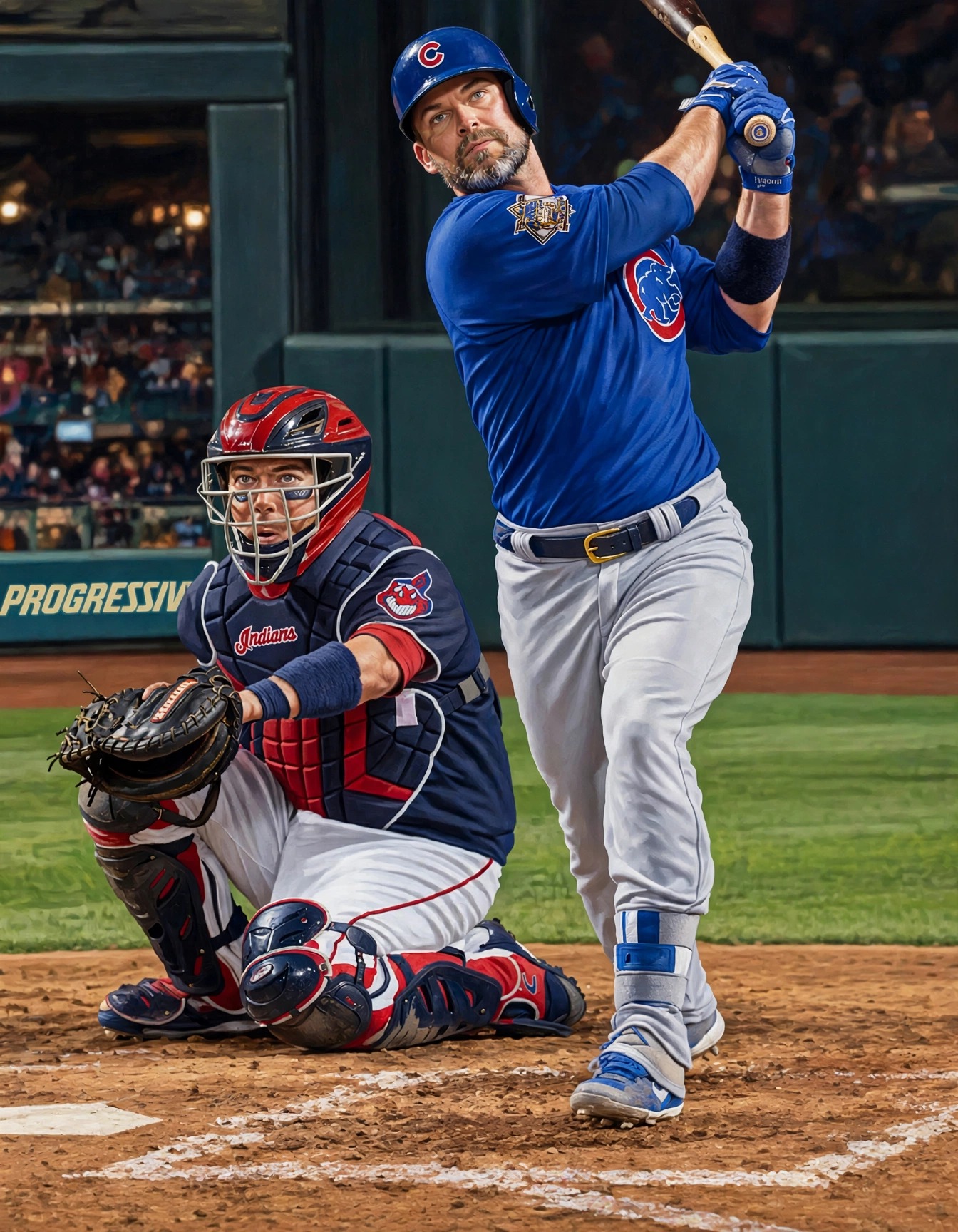 Art to AI version for Cubs at Progressive Field, artwork by Gerard Caulfield