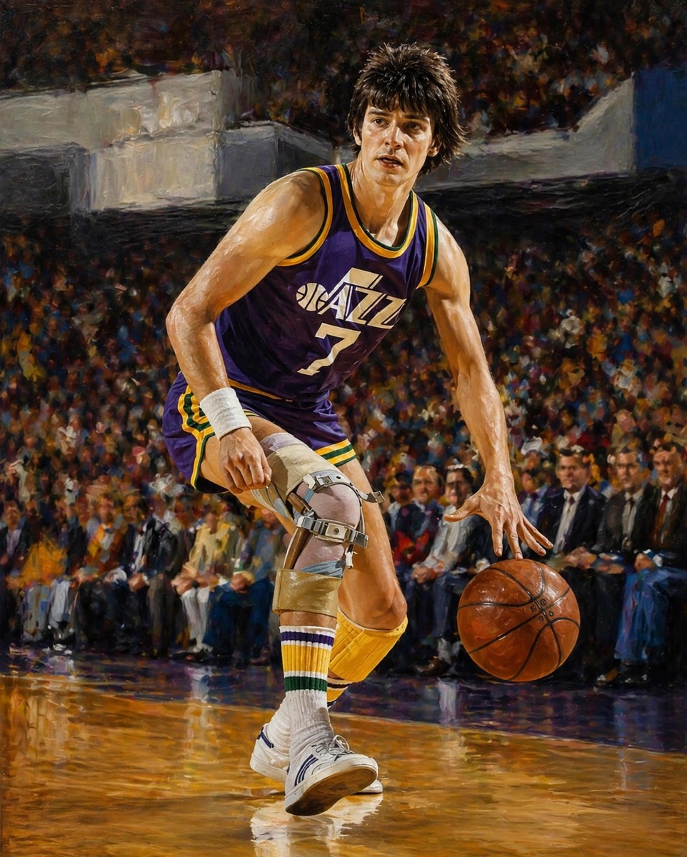Art to AI version of Pistol Pete Maravich by Gerard Caulfield