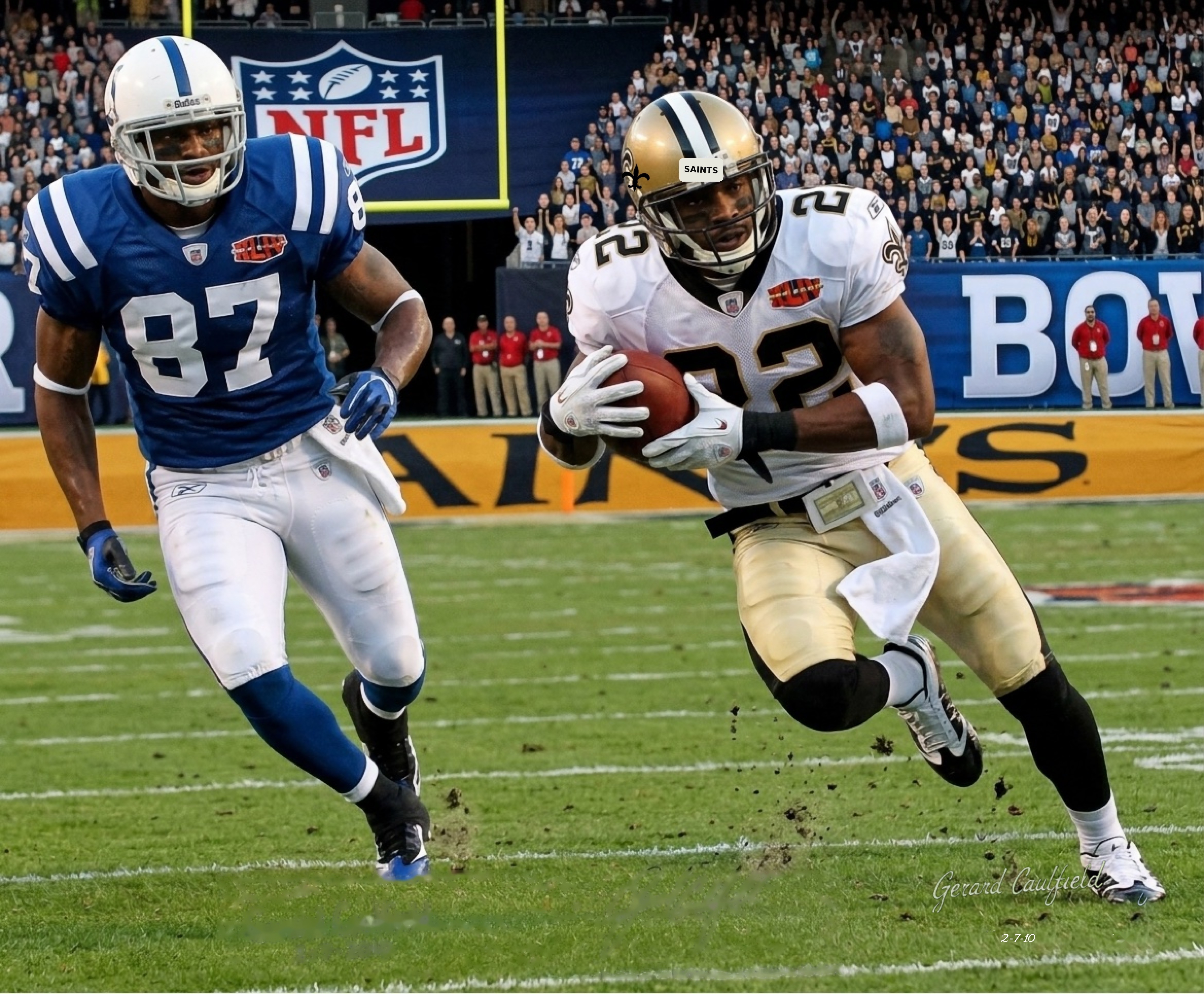 Art to AI version of Tracy Porter Pick-Six by Gerard Caulfield